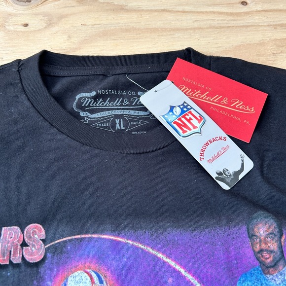 XL - Men's Mitchell and Ness Oilers Titans Warren Moon Short Sleeve T-Shirt NWT - Picture 4 of 11